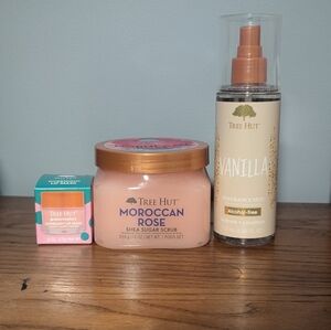 Moroccan Rose Shea Sugar Scrub and Vanilla Fragrance Mist Set